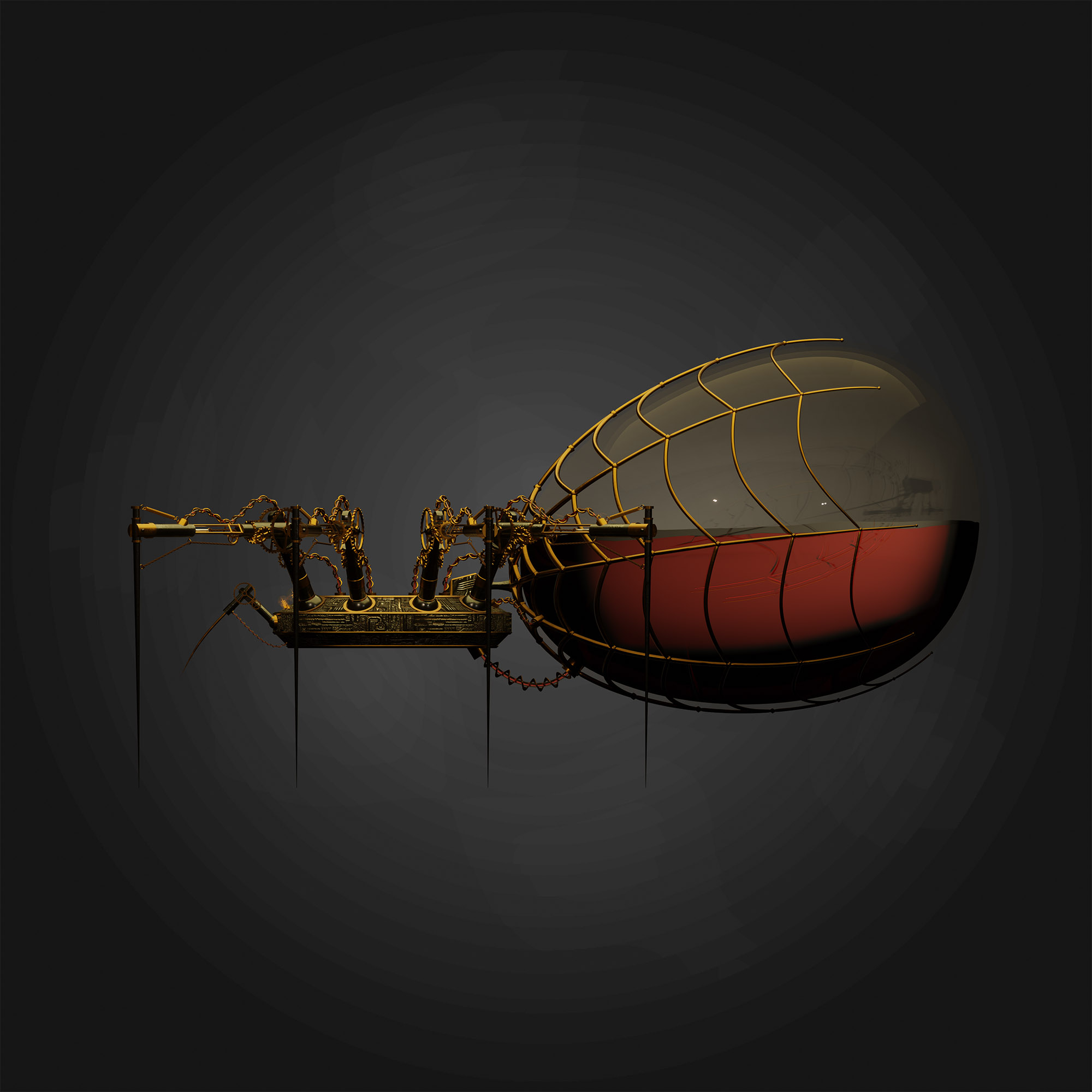 Steampunk Spider Side View